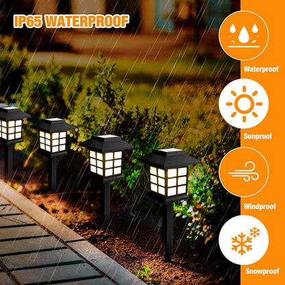 Solar Garden Lights (2 Pc Pack) – Waterproof Outdoor LED Pathway Lights for Patio, Lawn, Yard, and Landscape