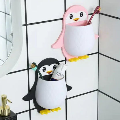 Penguin Wall Storage Box – Adhesive Holder for Remotes & Essentials