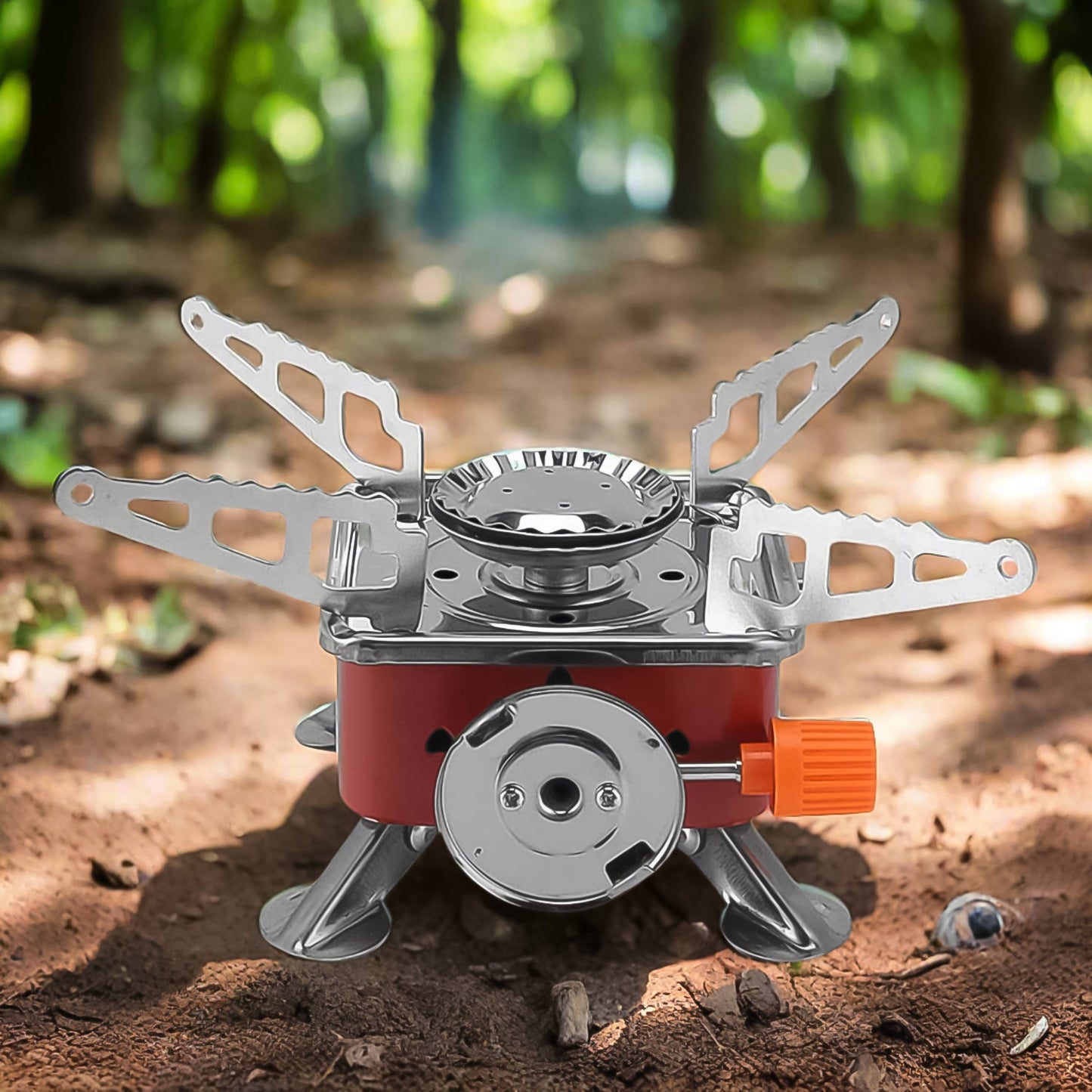 Mini Square Camping Stove – 2800W Portable Outdoor Gas Burner