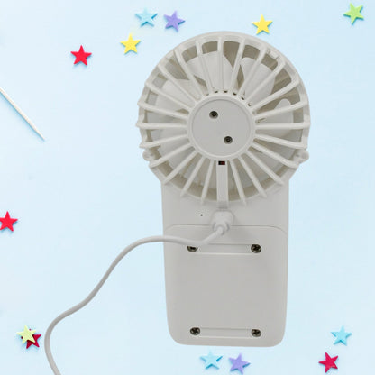 Portable Handheld Electric Fan – USB Rechargeable Mini Fan with 3 Speed Modes (1 Pc)