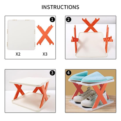 6-Tier Foldable Rack – Portable Storage Organizer for Home & Office