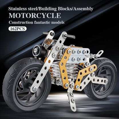 Metal DIY Bike Building Blocks Kit for Kids (162 Pcs | 1 Set)