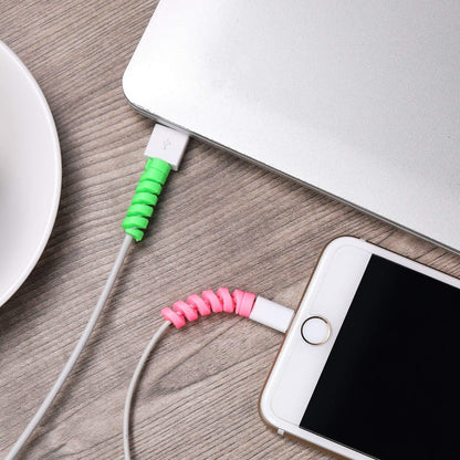 Spiral Charger Cable Protector – Data Cable Saver (Pack of 4)