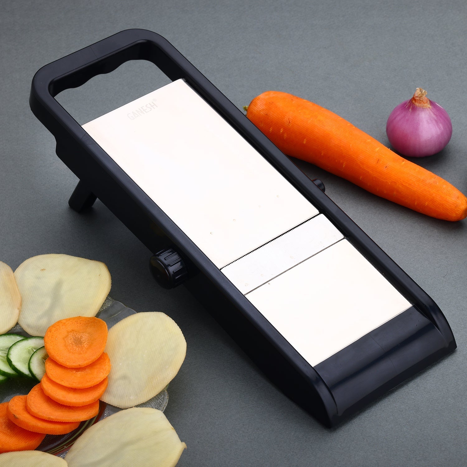 Adjustable Multipurpose Vegetable & Potato Slicer with Grater