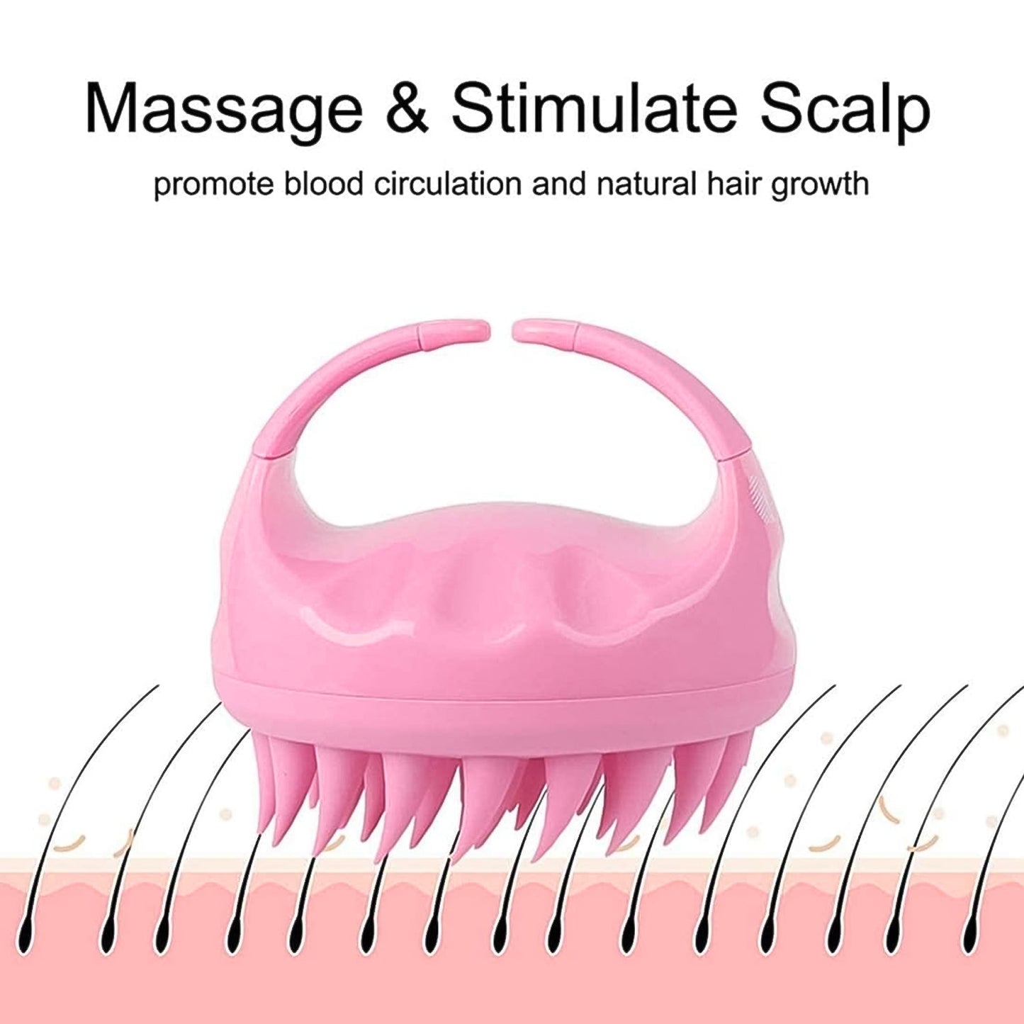 Scalp Massager & Shampoo Brush with Soft Silicone Bristles