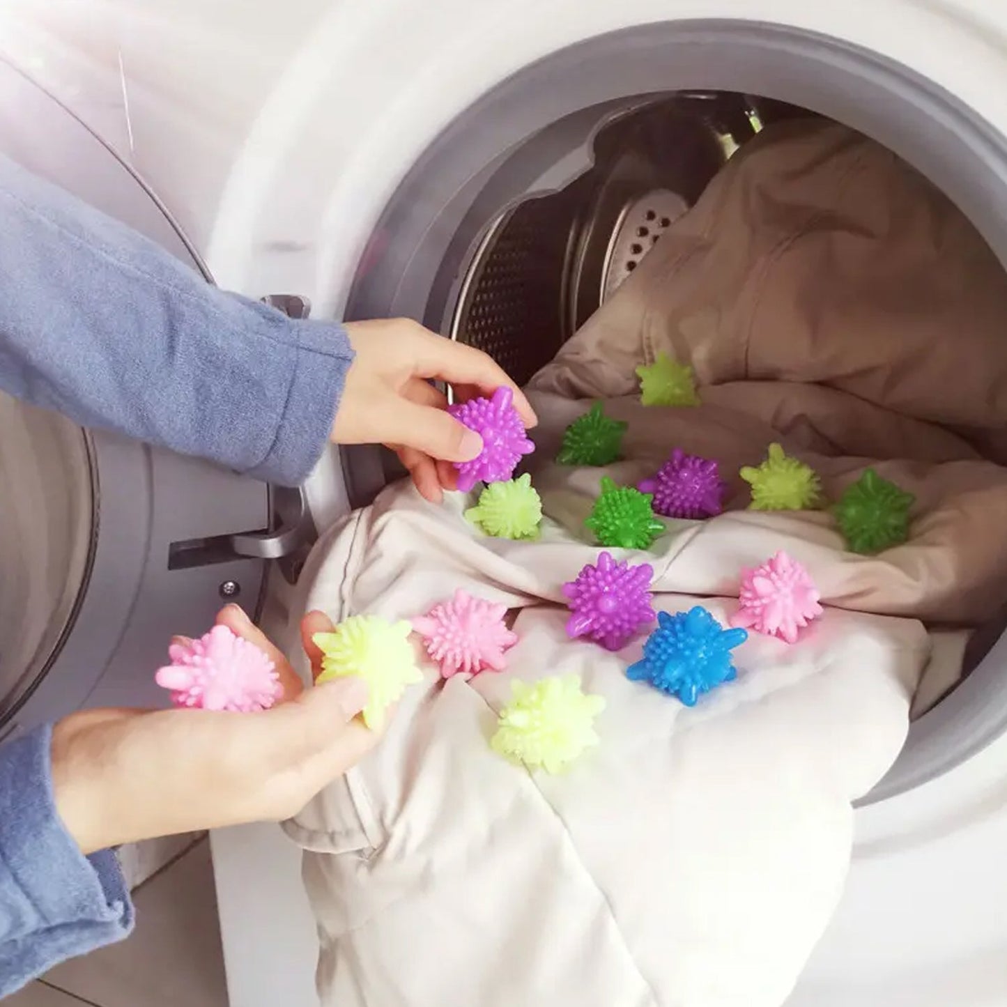 Soft Star Laundry Dryer Balls - 10 Pc Multi-Color Fabric Softeners