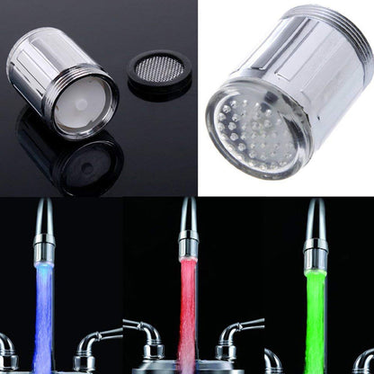 Multi-Color Changing LED Faucet Light – Water Flow Powered Tap Adapter (1 Pc)