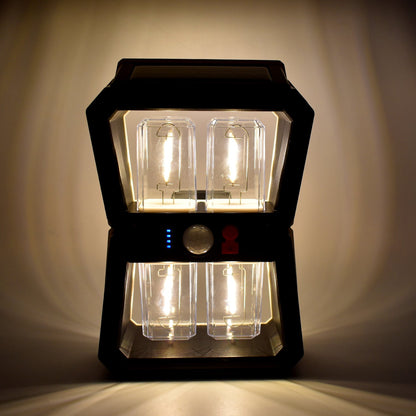 Solar Wall Lantern Light with Motion Sensor & 3 Lighting Modes (1pc)