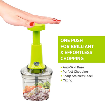 2-in-1 Push Chopper – Manual Vegetable Chopper (1100ML)