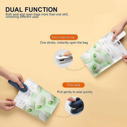 Mini Bag Sealer – 2-in-1 Heat Sealer & Cutter, USB Rechargeable
