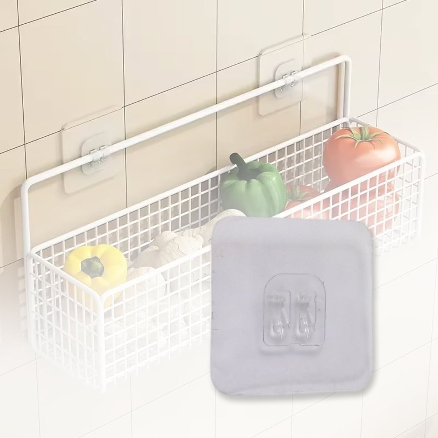 Self Adhesive Wall Hook for Racks – No-Drill, Waterproof, Transparent (5 pcs)