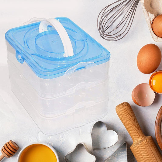 3-Layer Plastic Refrigerator Egg Storage Box (36 Grid) – Stackable Egg Tray for Fridge