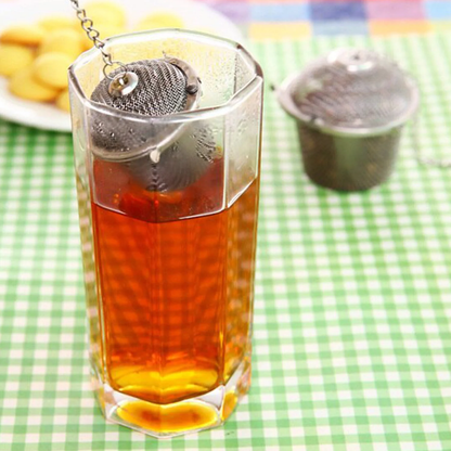 Stainless Steel Mesh Ball Tea Infuser with Chain for Spices & Loose Leaf