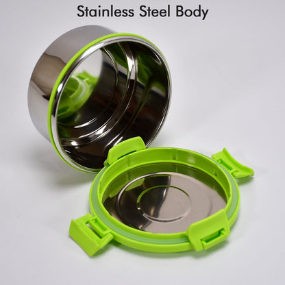 Ganesh Solo Round 400 Stainless Steel Leak-Proof Airtight Lunch Box