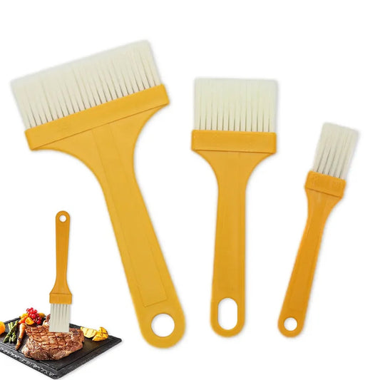 Multifunction Pastry & Basting Brush Set For Cooking & Cleaning (3 Pc Set)