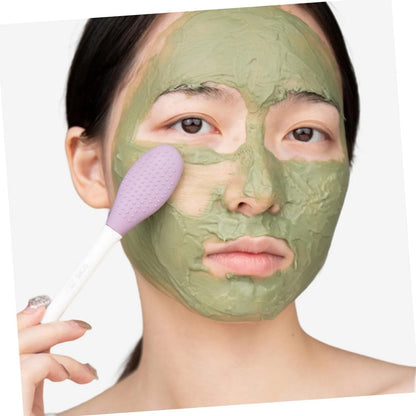 2-in-1 Silicone Mask Brush – Dual-Head Tool for Face Cleansing & Mask Use