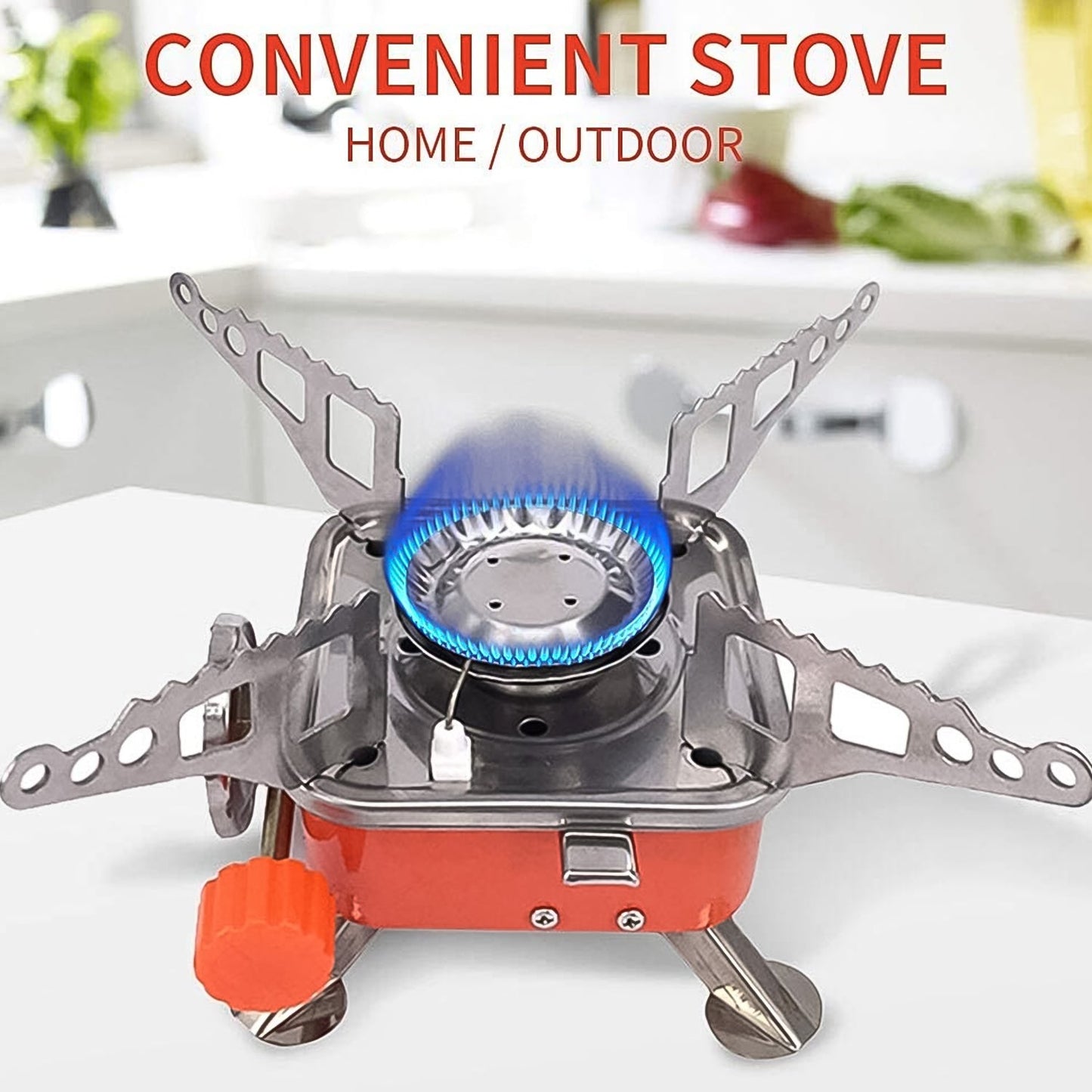 Mini Square Camping Stove – 2800W Portable Outdoor Gas Burner