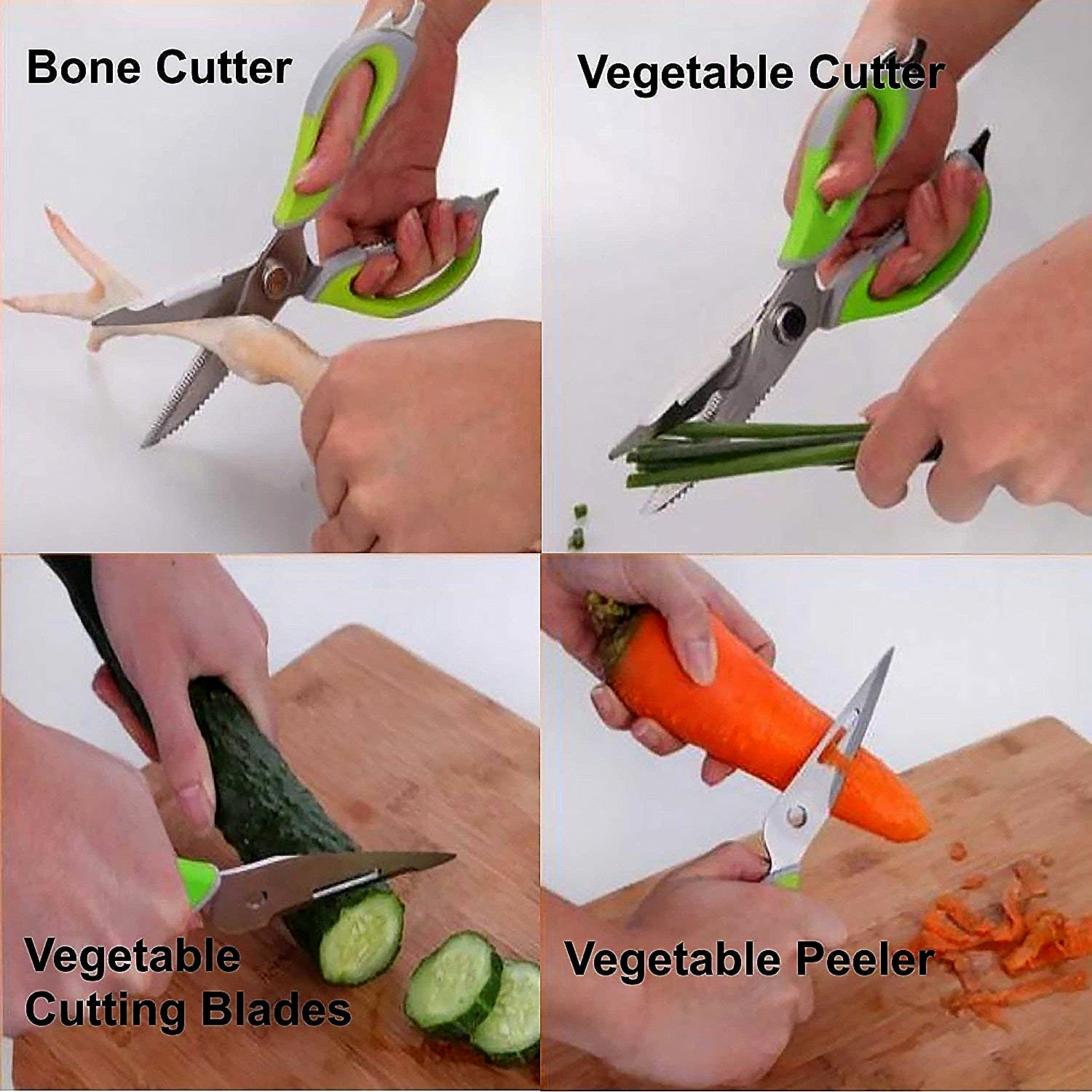 Multi-Purpose Stainless Steel Kitchen Shears with Magnetic Holder
