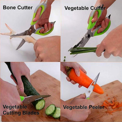 Multi-Purpose Stainless Steel Kitchen Shears with Magnetic Holder