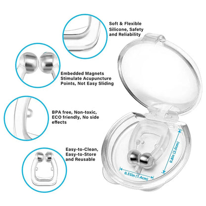Anti-Snore Nose Clip for Heavy Snorers – Silicone, Magnetic (1 Pc)