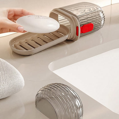 Travel Soap Box – Waterproof Plastic Soap Dish with Lid