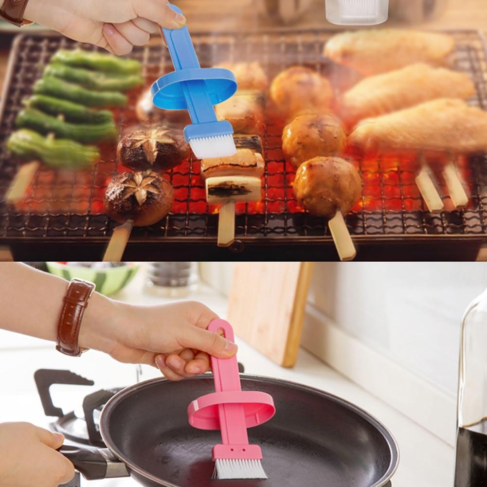 Multi-Purpose Kitchen Oil Brush with Container – Heatproof & BPA-Free