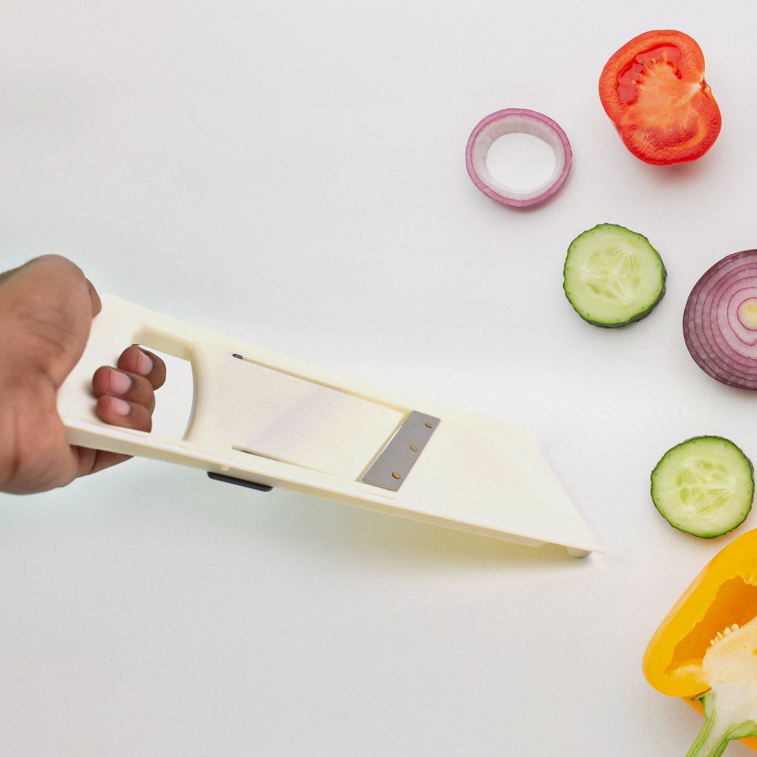 Adjustable Fruit and Vegetable Slicer with Stainless Steel Blade
