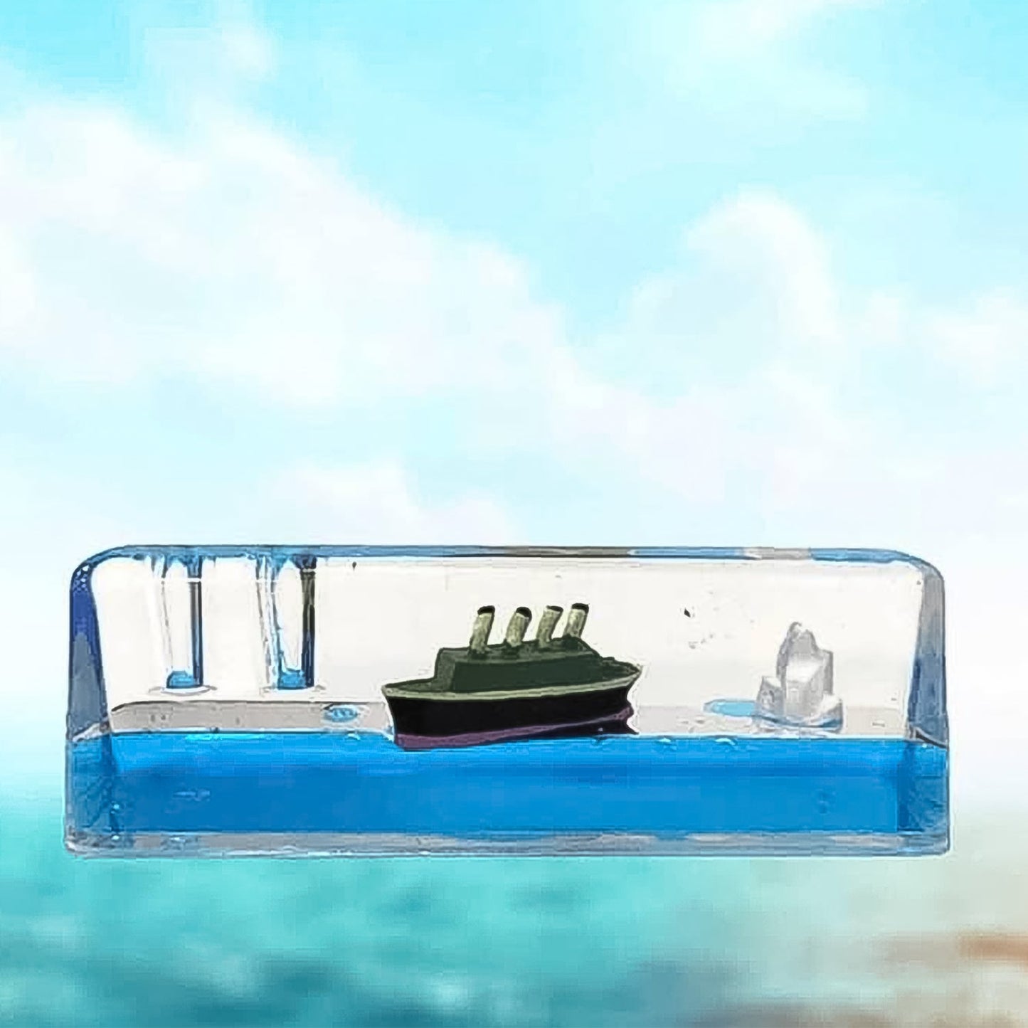 Floating Cruiser Ship Ornament for Car Dashboard & Desk