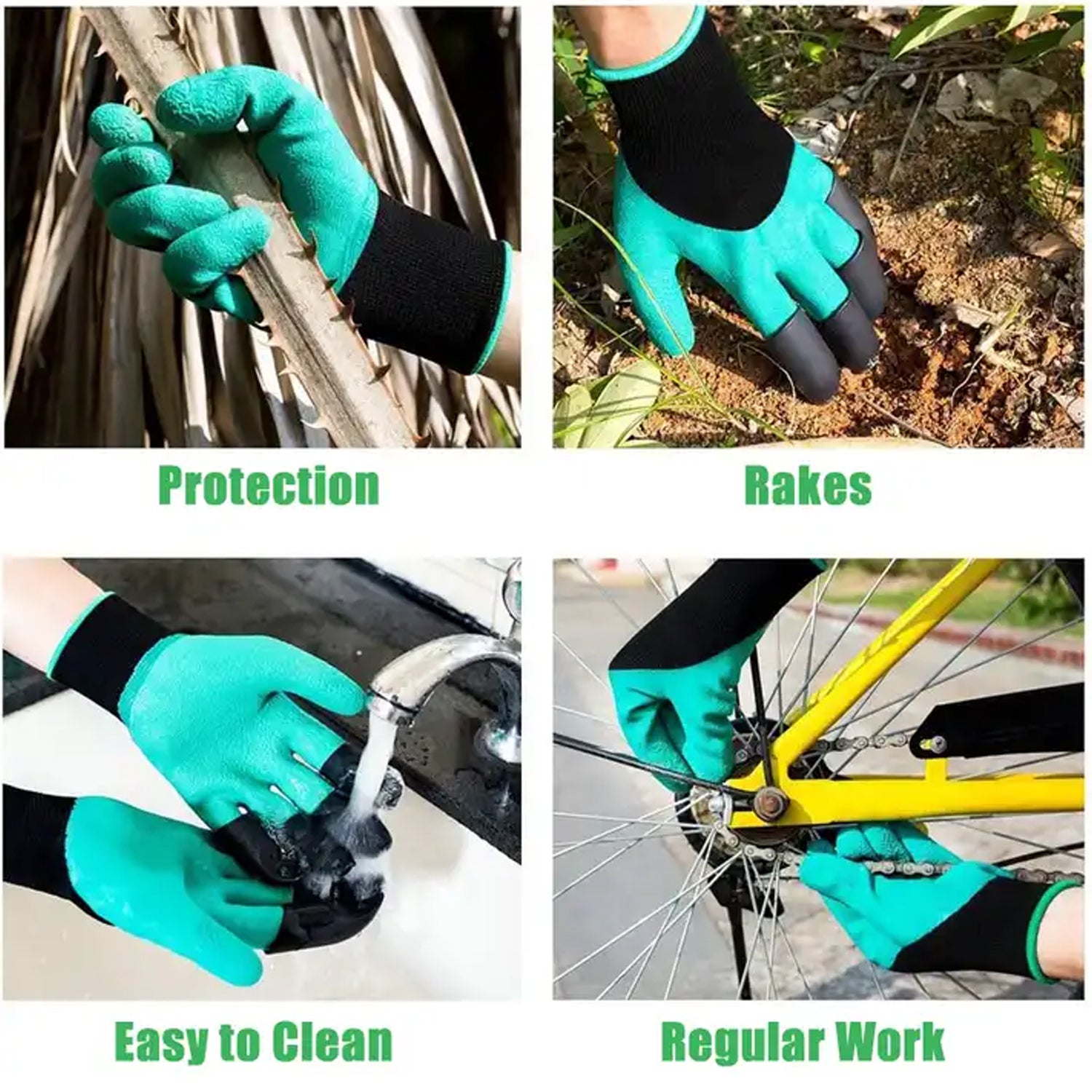 Heavy Duty Garden Gloves with Claws – Waterproof & Washable (1 Pair)
