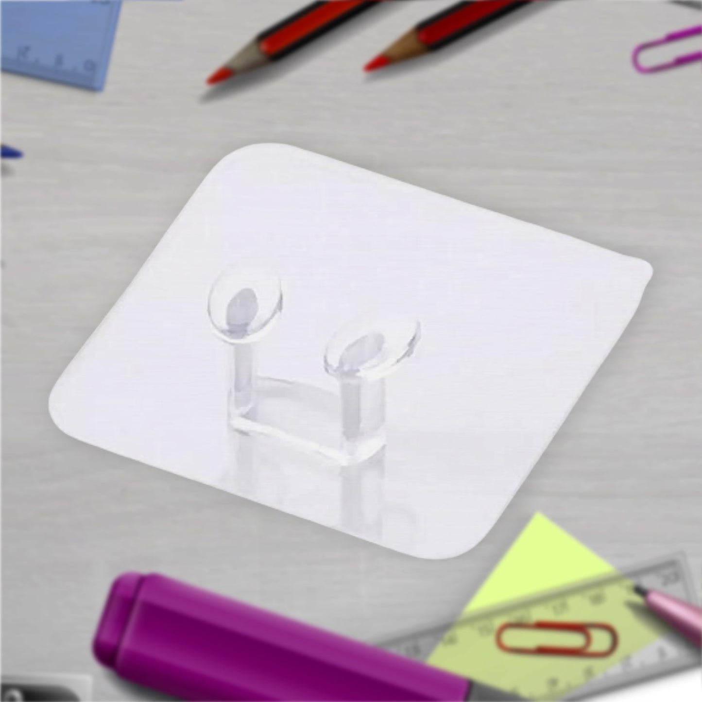 Self-Adhesive Wall Hook for Kitchen Tools and Power Plugs – Drill-Free & Waterproof (10 pcs)