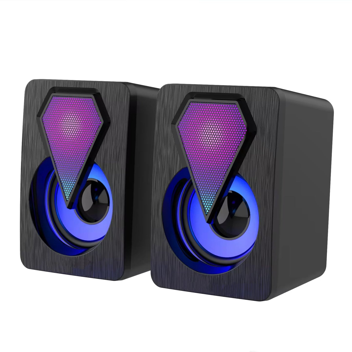 RGB Desktop Speakers – USB Powered Plug & Play (2 Pc Set)