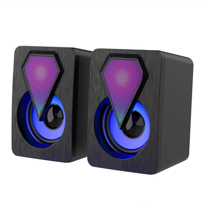 RGB Desktop Speakers – USB Powered Plug & Play (2 Pc Set)