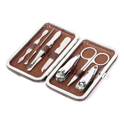 7-in-1 Manicure & Pedicure Grooming Kit for Women – Professional Nail Clipper Set with Case