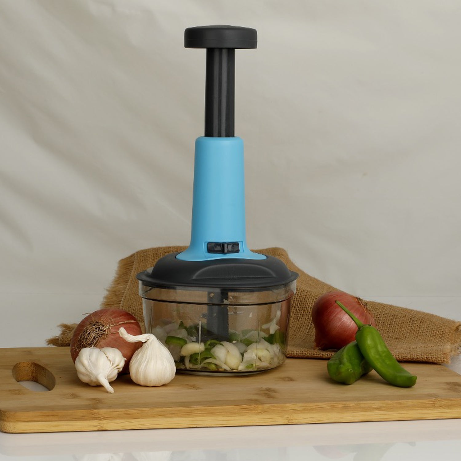 Push Chopper – Manual Food Chopper with 3 Blades