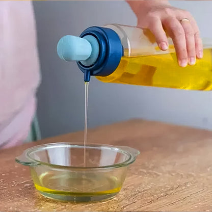 2 in 1 Transparent Oil Dispenser with Silicone Dropper & Brush – 1L