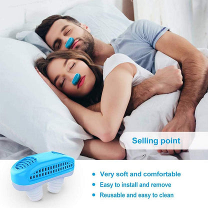 2 in 1 Anti Snoring Nose Clip with Air Purifier & Storage Case (1 Pc)