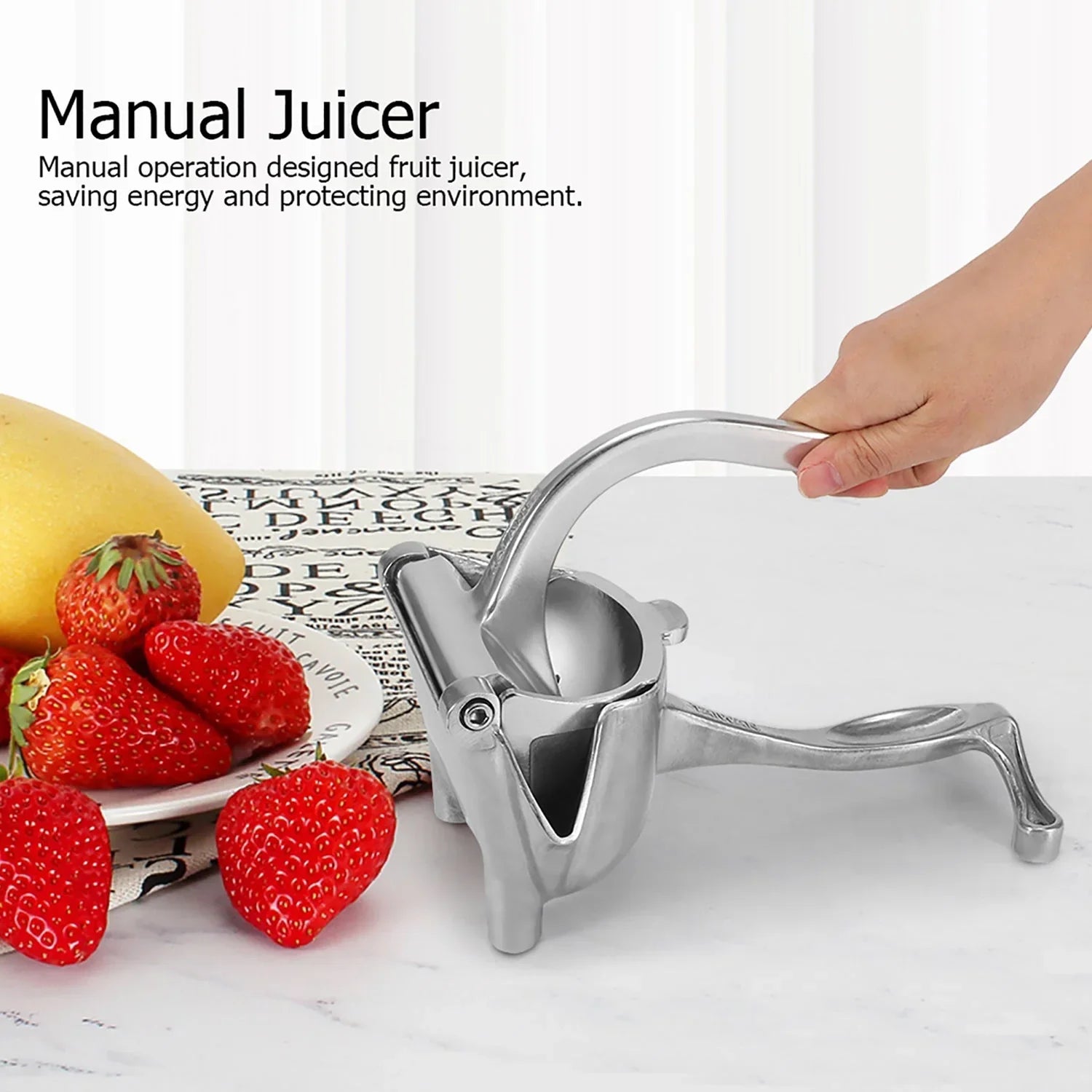 Manual Aluminium Metal Fruit Press Juicer – Heavy-Duty Citrus Extractor
