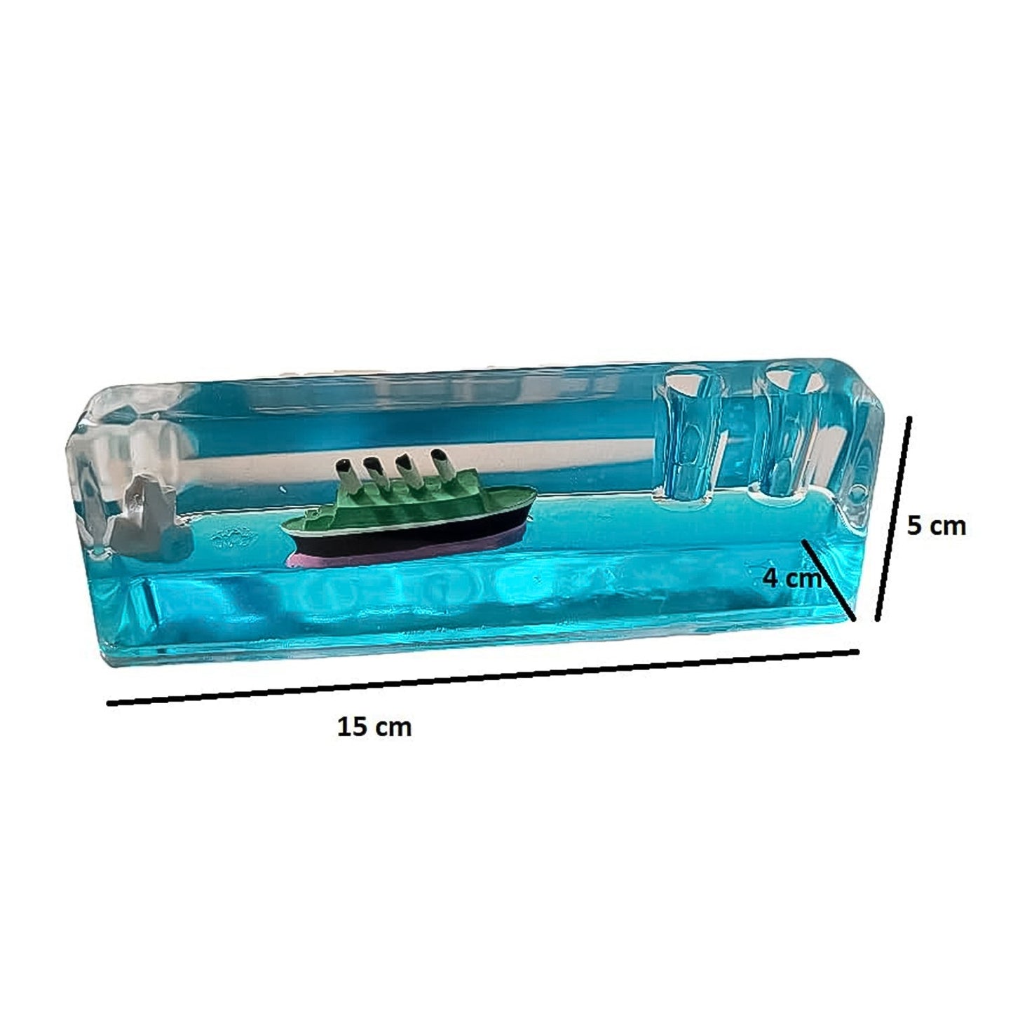 Floating Cruiser Ship Ornament for Car Dashboard & Desk