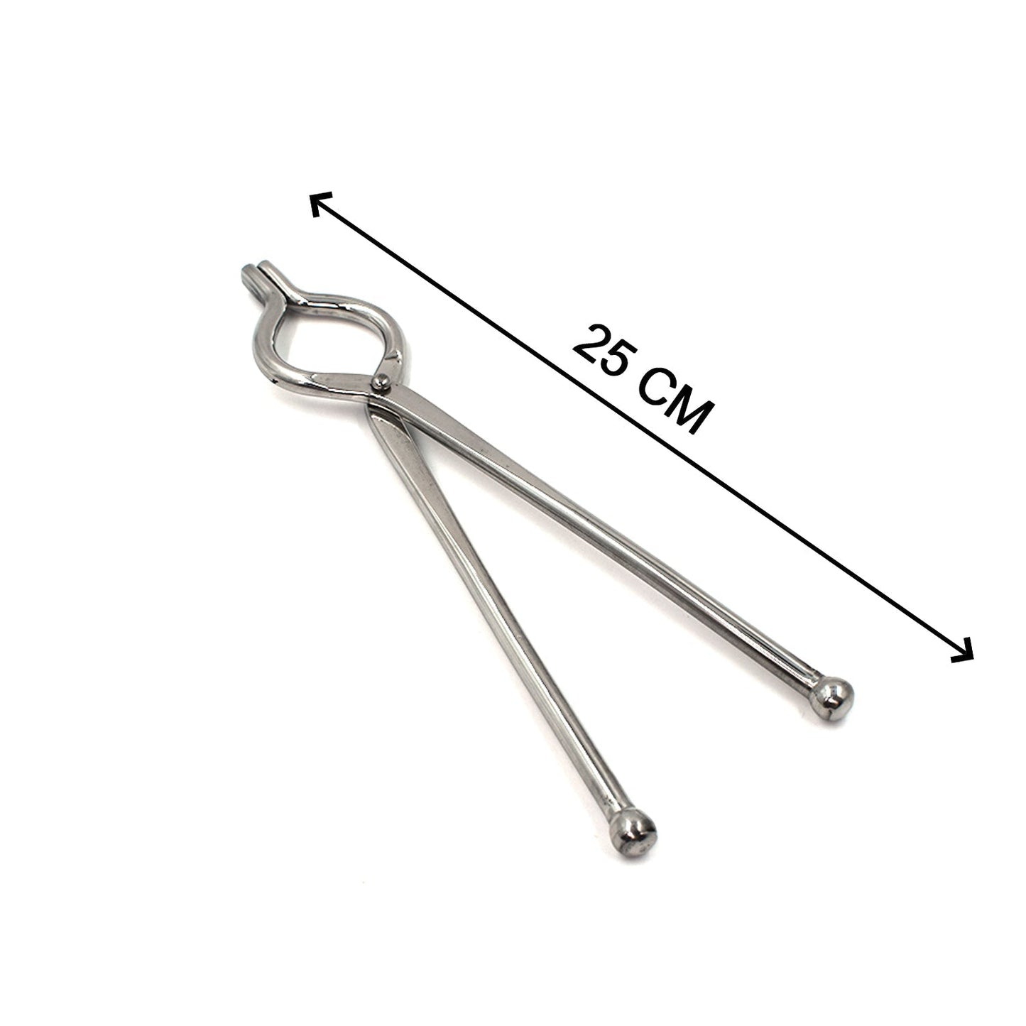 Ganesh Premium Stainless Steel Goti Sansi/Tongs for Hot Utensils - 8mm