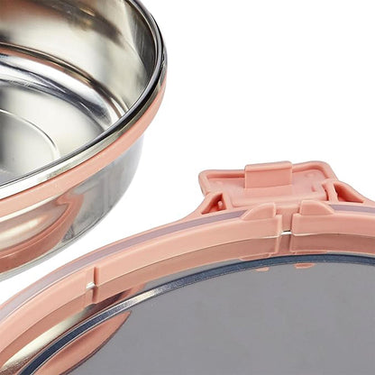Ganesh Classy 2pc Stainless Steel Lunch Box Set – Oval & Triangle Tiffin