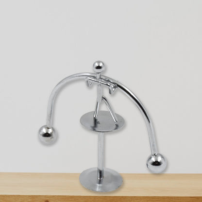 Mini Steel Balance Toy – Desk Decor & Perpetual Motion Fun