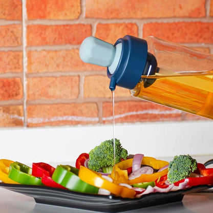 2 in 1 Transparent Oil Dispenser with Silicone Dropper & Brush – 1L