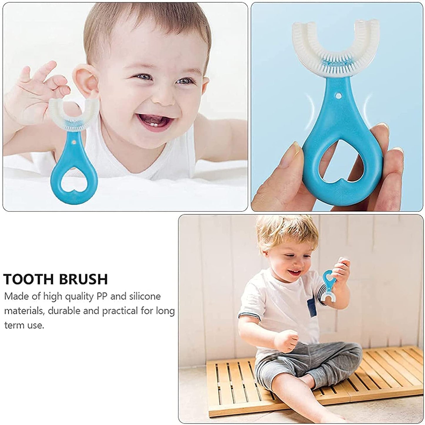 Kids U-Shaped Toothbrush – Soft, Safe & Easy Oral Care (Mix Color)
