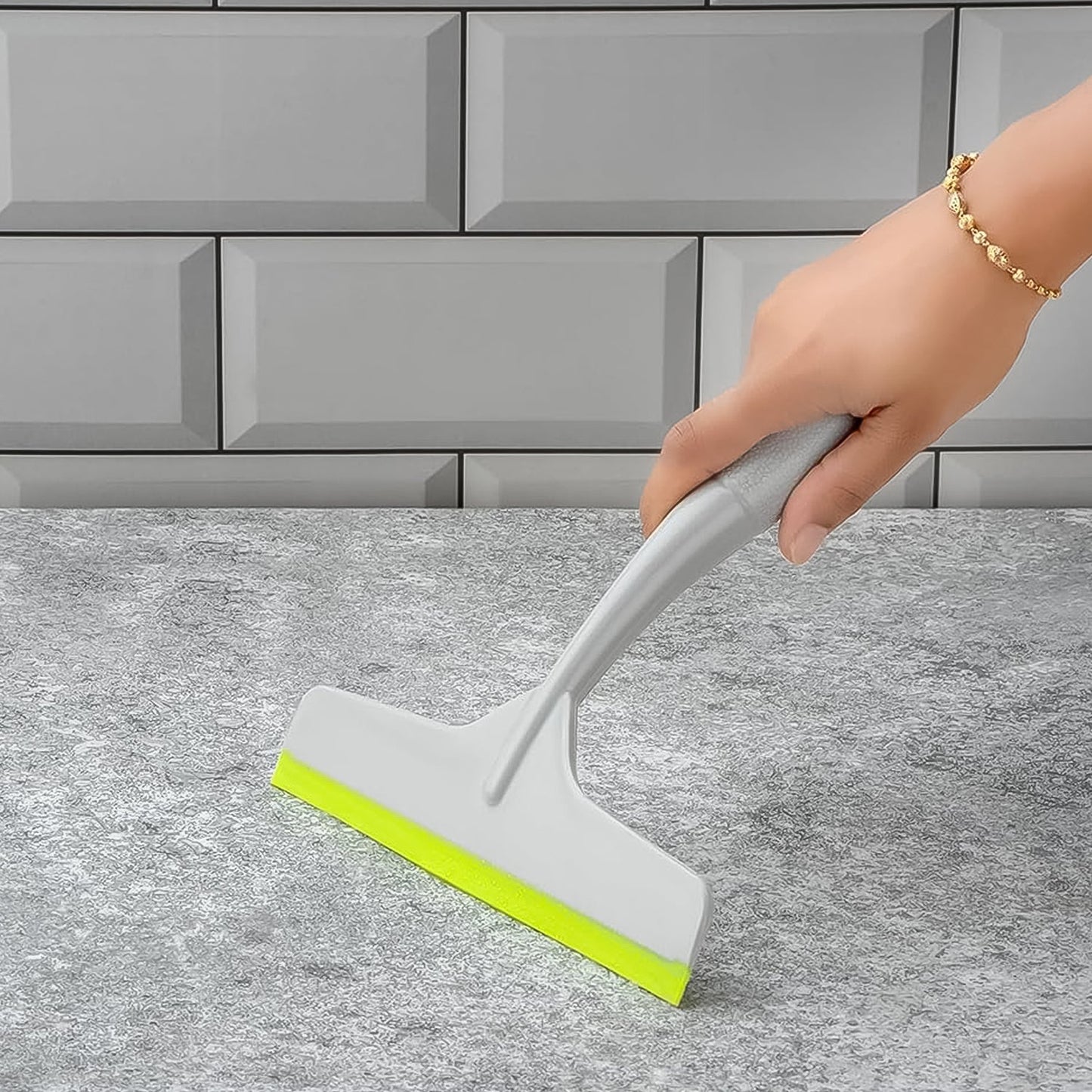 Plastic Kitchen Wiper – Multi-Surface Silicone Blade Cleaner (Grey / 1 Pc)
