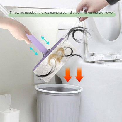 Automatic Cloth Changing Mini Mop with Push-Pull Handle for Multipurpose Cleaning (1 Pc)
