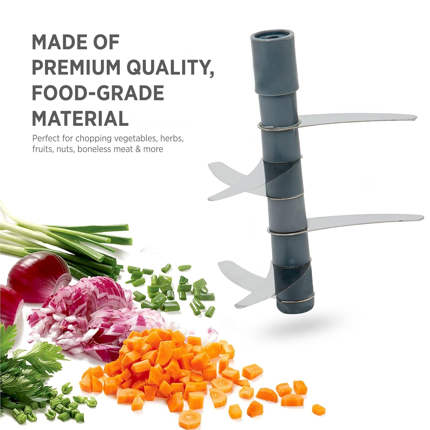 2-in-1 Push Chopper – Manual Vegetable Chopper (1100ML)