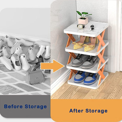 6-Tier Foldable Rack – Portable Storage Organizer for Home & Office