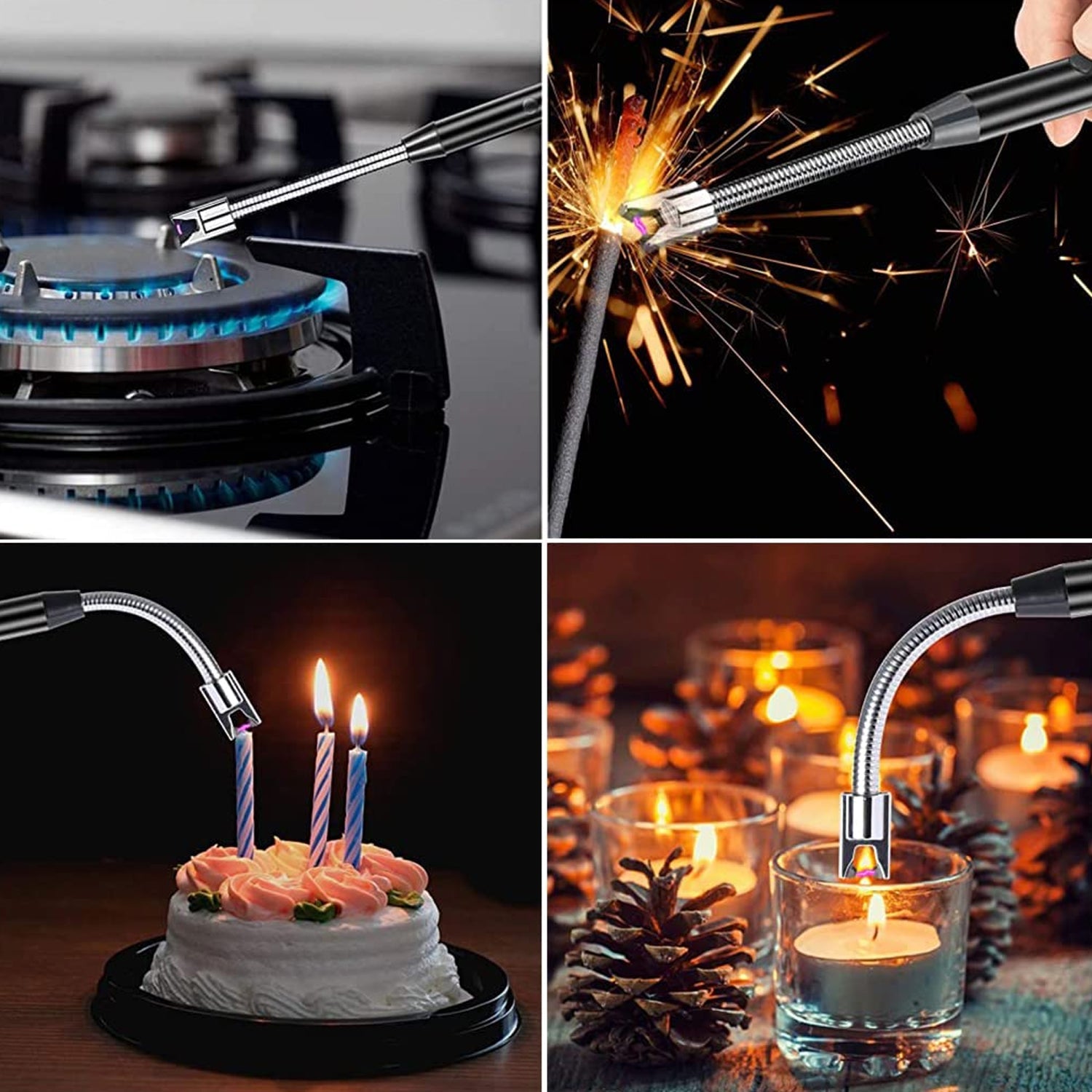 USB Rechargeable Flexible Arc Lighter – Windproof & Flameless Plasma Lighter