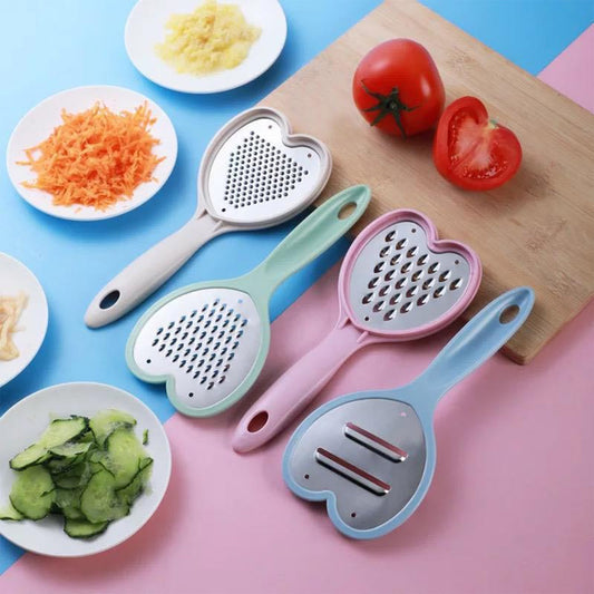 Heart-Shaped Grater & Slicer Set for Kitchen – Multipurpose