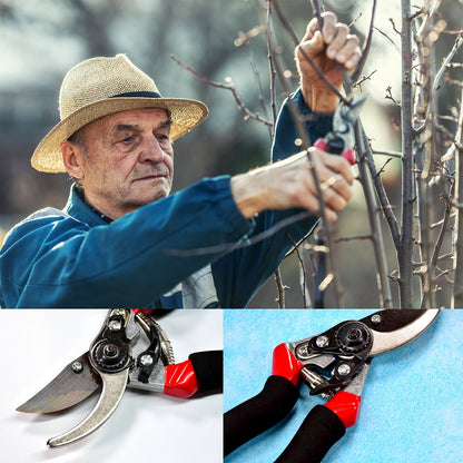 21Cm Red Garden Shears – Sharp Cutter Pruner Scissors for Gardening